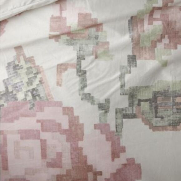 New NWT Rose Breezy Cotton Percale Duvet Cover queen/full size 86x86 - Picture 2 of 7